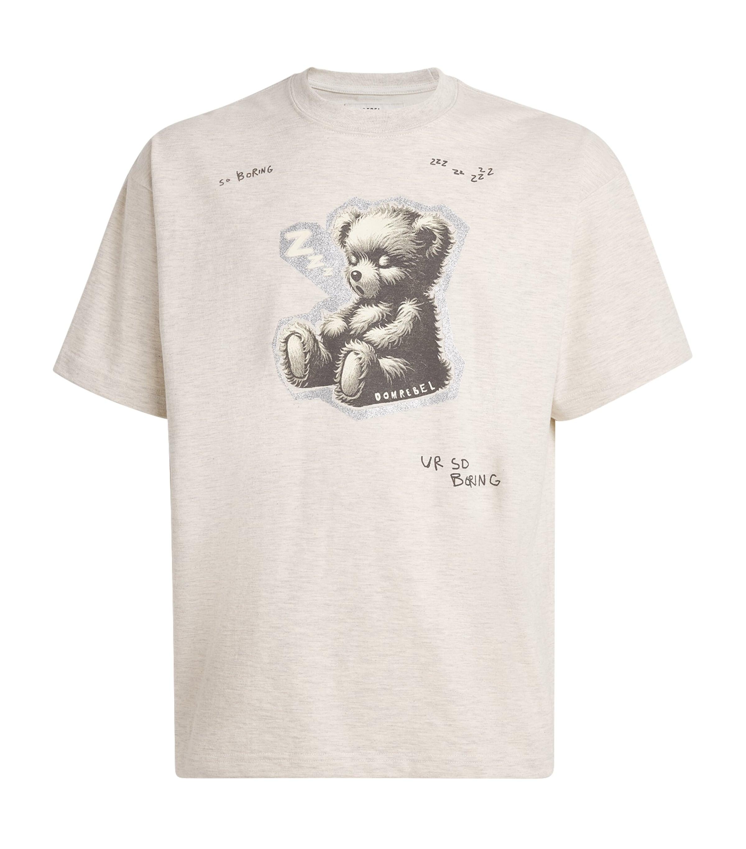 DOMREBEL Cotton Sleeping Bear T-Shirt by DOMREBEL