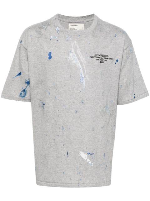 Fizz paint-stain cotton T-shirt by DOMREBEL