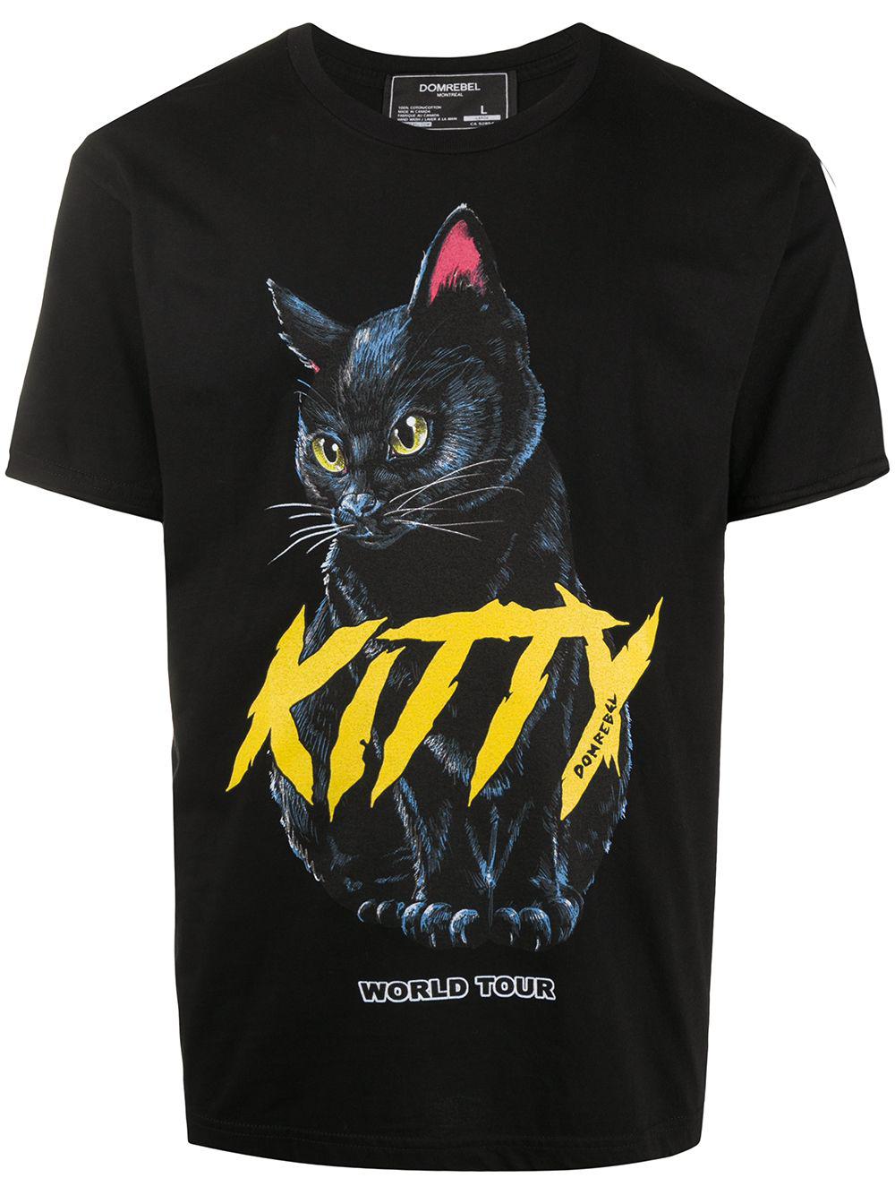 Meow graphic-print T-shirt by DOMREBEL