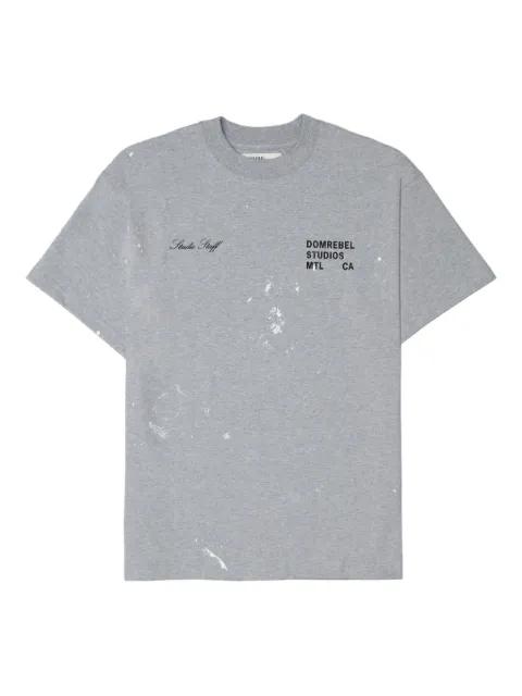Staff paint-splatter cotton T-shirt by DOMREBEL
