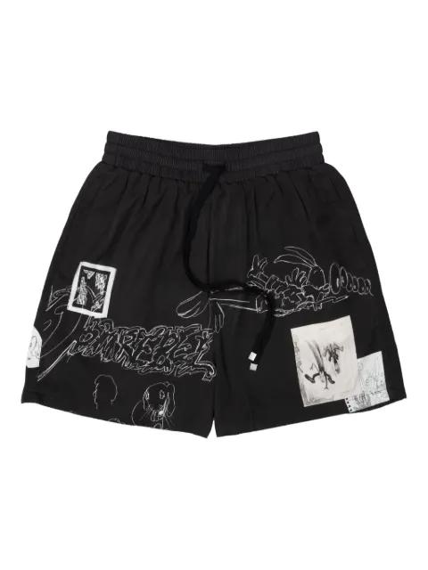 graphic-print shorts by DOMREBEL