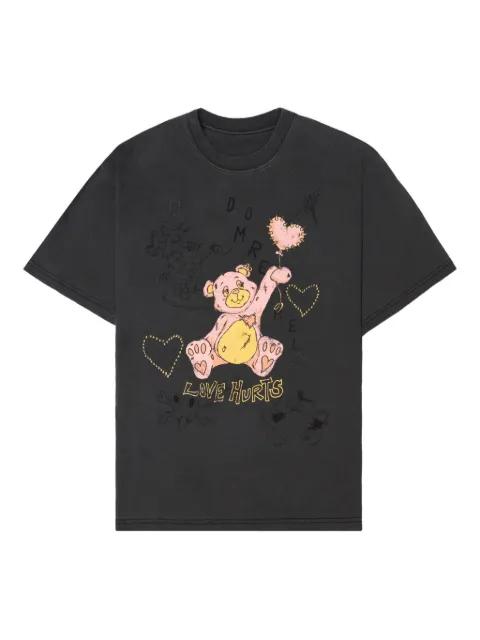 teddy bear-print t-shirt by DOMREBEL