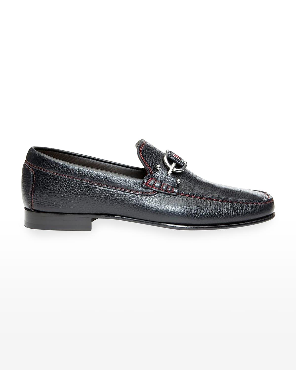 Men's Dacio Contrast-Stitch Loafers by DONALD PLINER