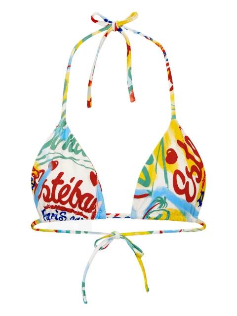 Bazurto printed bikini top by DONDE ESTEBAN