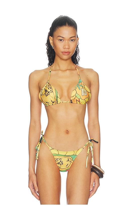 Donde Esteban Frutas Bikini Top in Yellow by DONDE ESTEBAN
