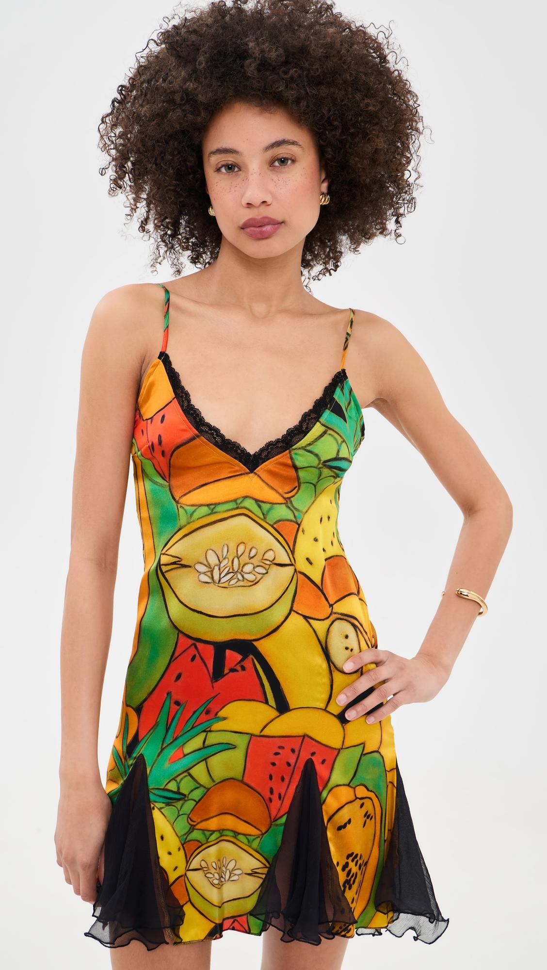 Frutas Silk Mini Dress by DONDE ESTEBAN