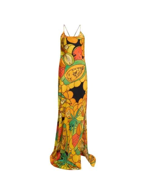 Frutas maxi dress by DONDE ESTEBAN