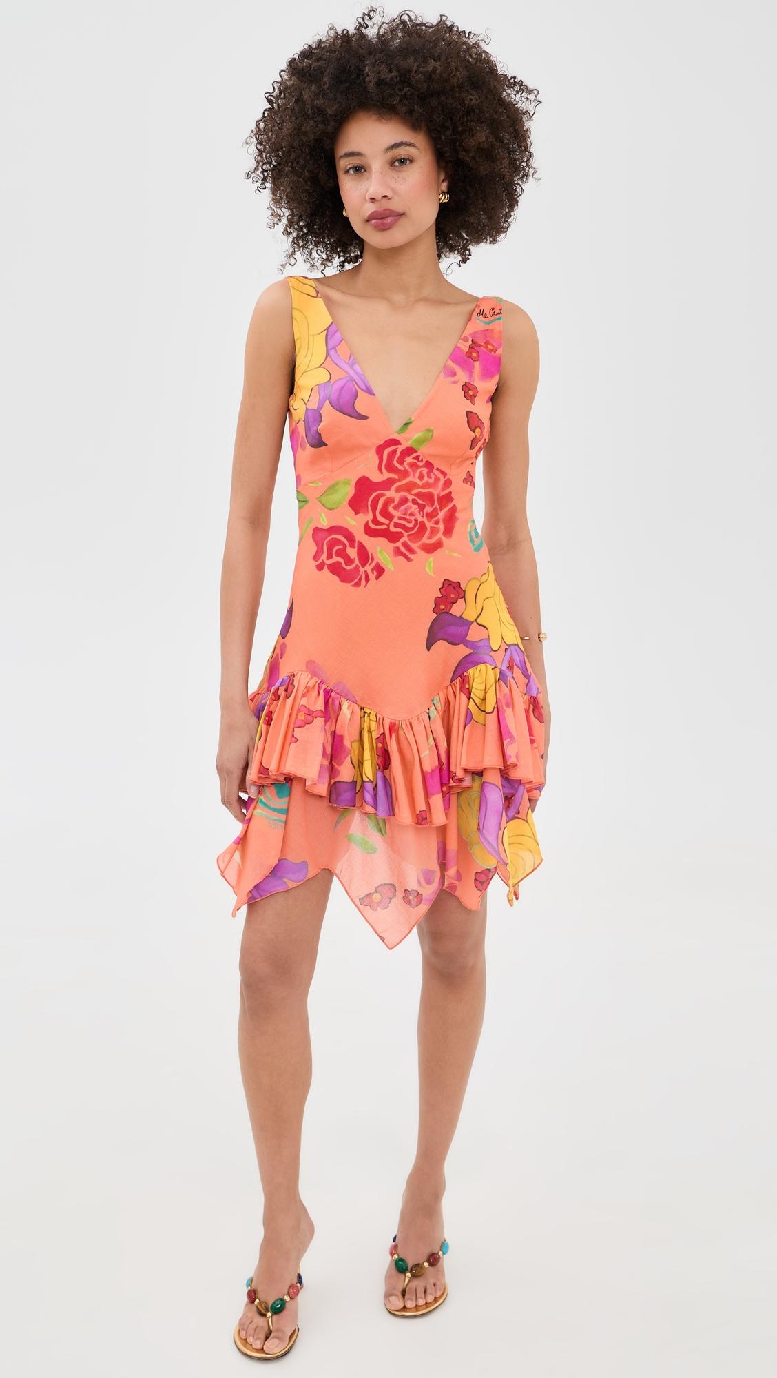 Guava Flores Mini Dress by DONDE ESTEBAN