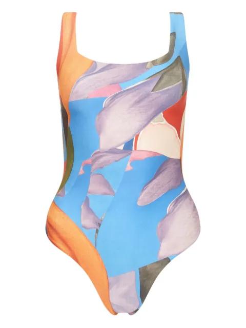 Palenque Flores square-neck swimsuit by DONDE ESTEBAN