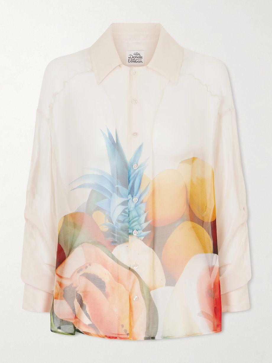 Salpicon printed silk-chiffon shirt by DONDE ESTEBAN