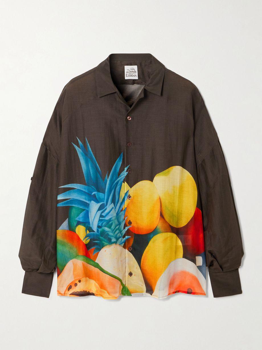 Salpicon printed silk shirt by DONDE ESTEBAN