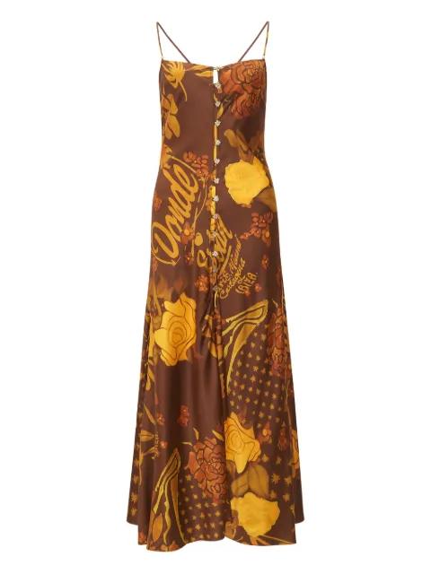 Veranera floral button slip midi dress by DONDE ESTEBAN
