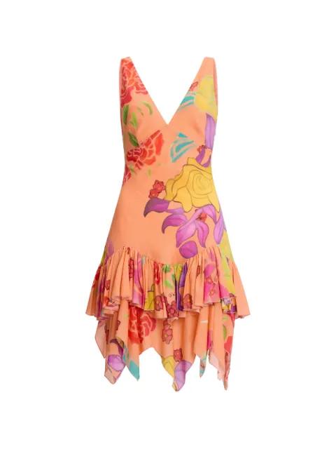 floral ruffled mini dress by DONDE ESTEBAN