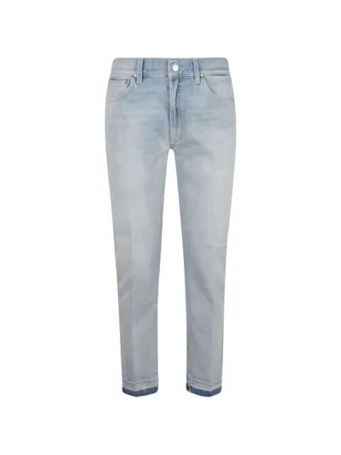 Dalia faded-wash raw-cut jeans by DONDUP