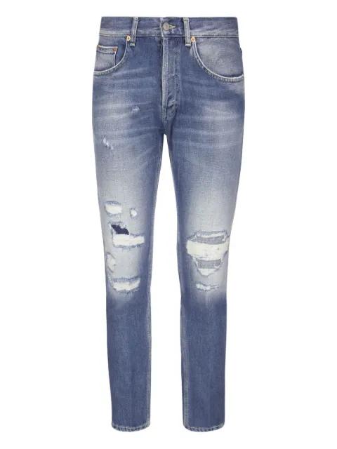 Dian five-pocket ripped-detail jeans by DONDUP
