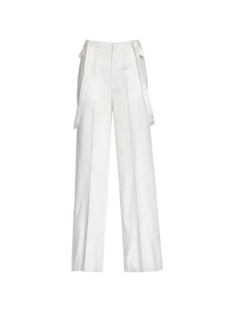 Tecla suspender-detail trousers by DONDUP