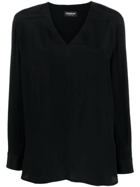 V-neck long sleeve top by DONDUP
