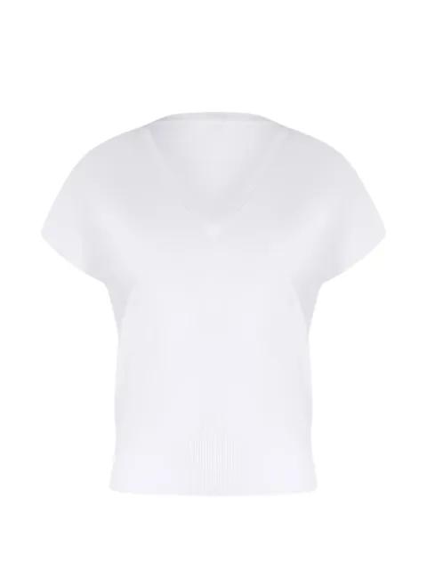 V-neck ribbed T-shirt by DONDUP