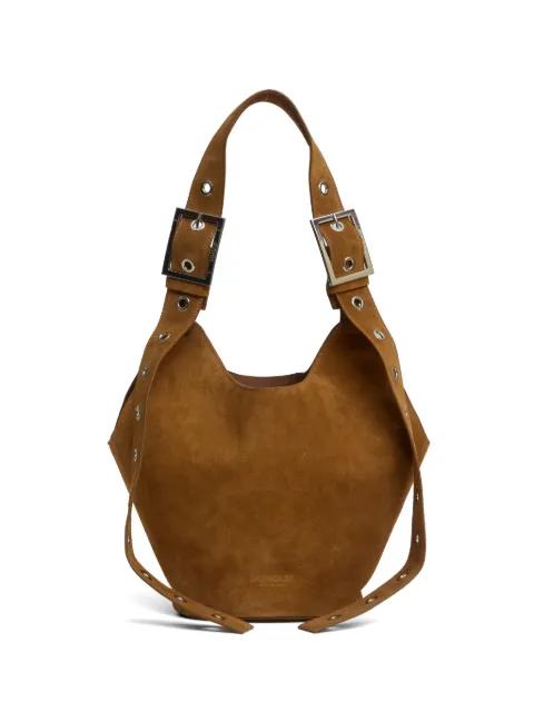 adjustable strap leather bucket bag by DONDUP