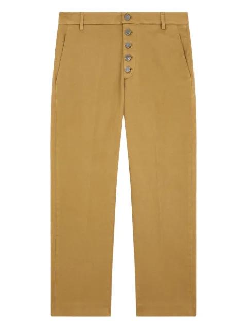 button-fastening trousers by DONDUP
