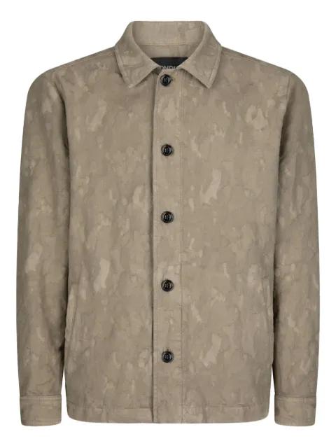 camouflage-pattern cotton shirt jacket by DONDUP