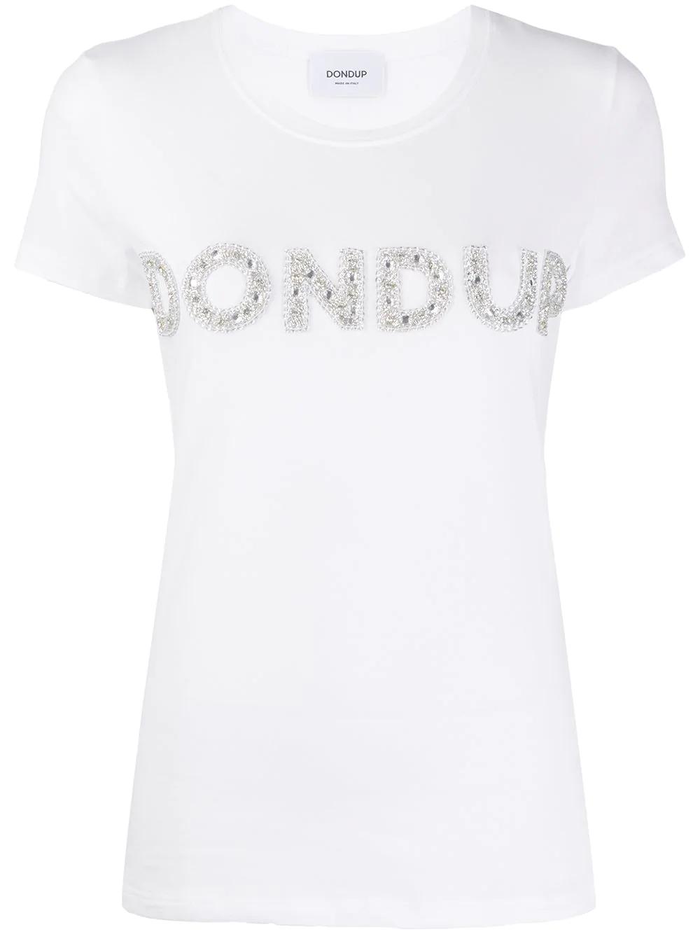 crystal-embellished logo-detail cotton T-shirt by DONDUP