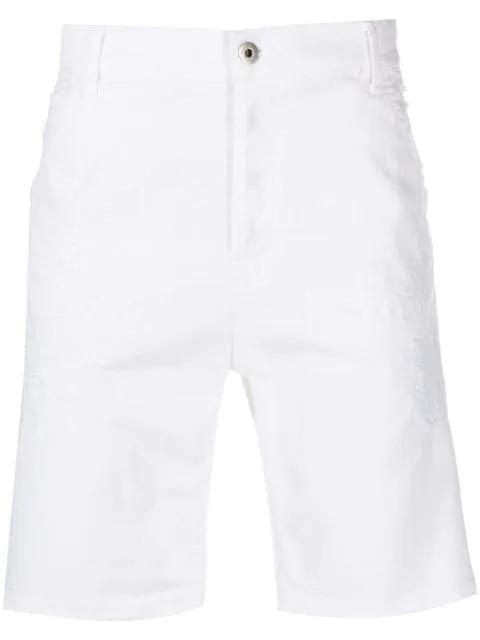 distressed bermuda shorts by DONDUP