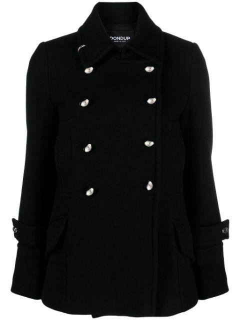double-breasted wool-blend peacoat by DONDUP