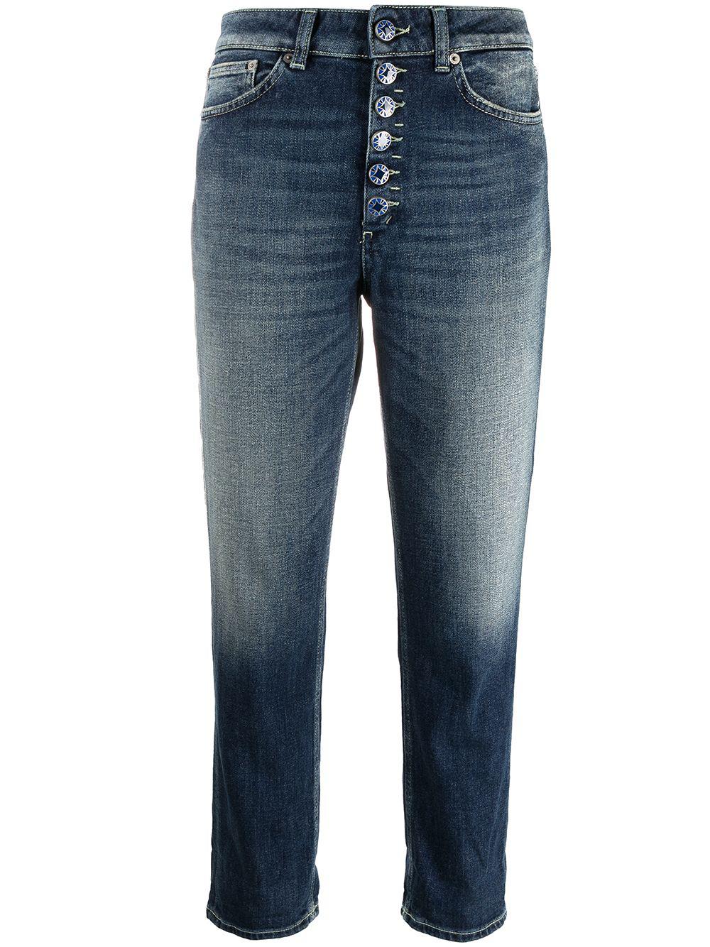 faded-effect slim-fit cropped jeans by DONDUP
