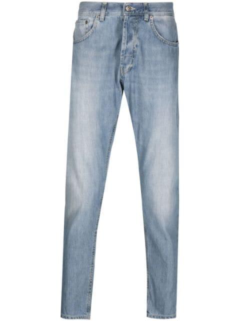 faded effect tapered jeans by DONDUP