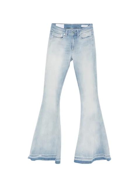 faded flared-hem jeans by DONDUP
