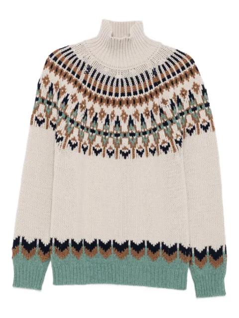 fair-isle turtleneck sweater by DONDUP