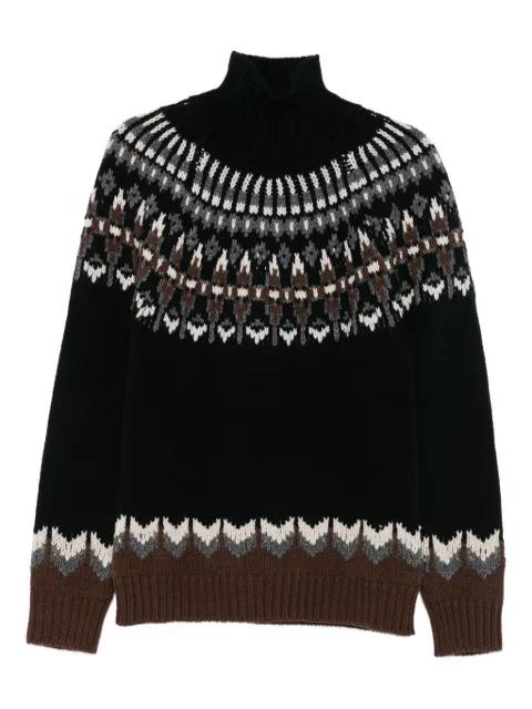 fair-isle turtleneck sweater by DONDUP