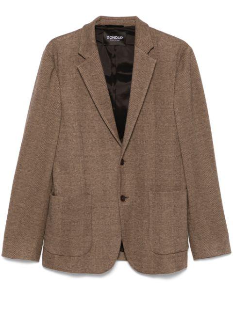 herringbone-pattern blazer by DONDUP