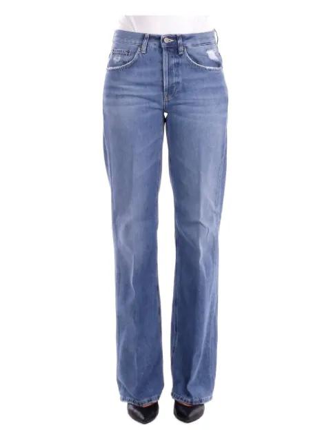 high-waisted straight-leg jeans by DONDUP