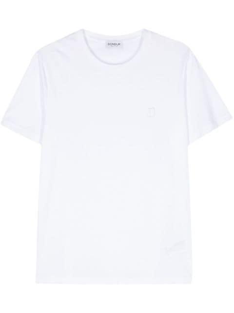 logo-embroidered cotton T-shirt by DONDUP