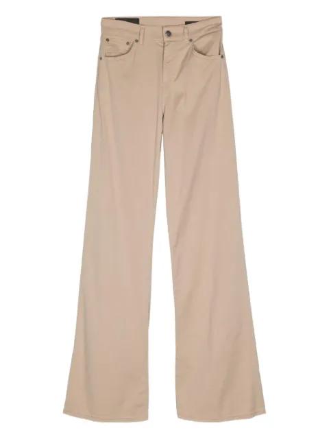 logo-patch trousers by DONDUP