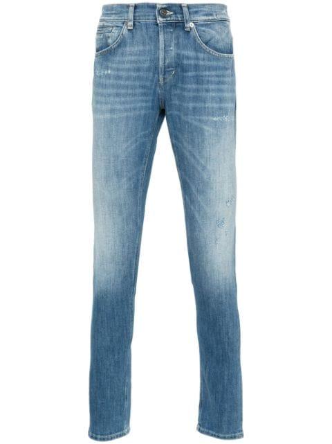 logo-plaque distressed jeans by DONDUP