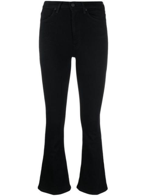 logo-plaque flared jeans by DONDUP