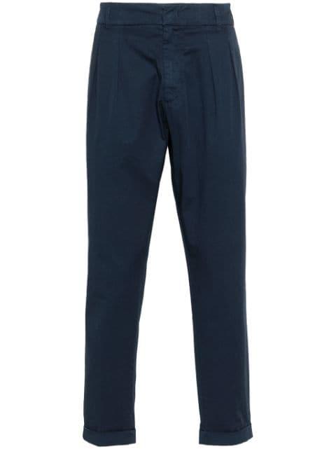 logo-plaque tapered chinos by DONDUP