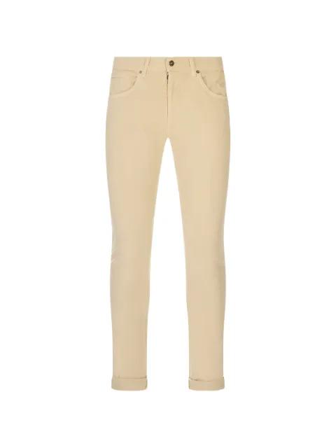 logo-plaque trousers by DONDUP