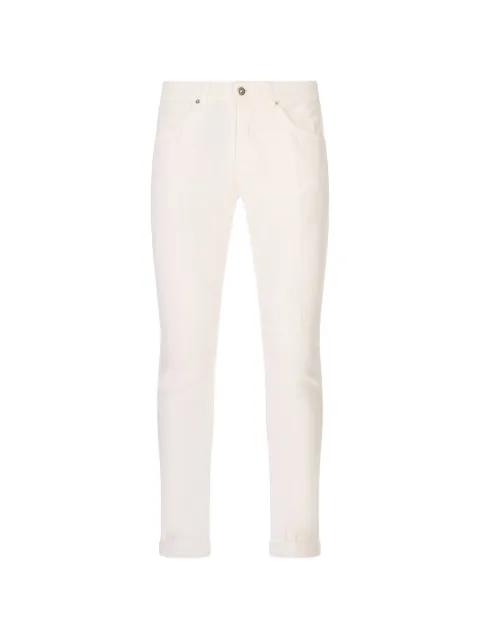 logo-plaque turn-up slim-fit jeans by DONDUP