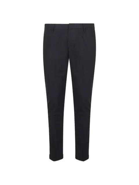 logo-plaque turn-up trousers by DONDUP