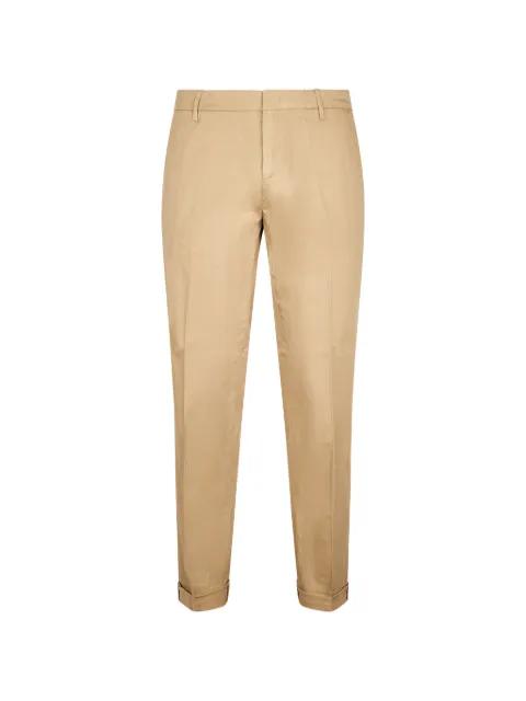 logo-plaque turn-up trousers by DONDUP