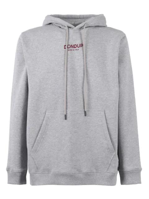 logo-print cotton hoodie by DONDUP