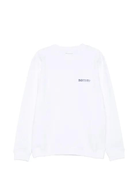 logo-print crew neck sweatshirt by DONDUP