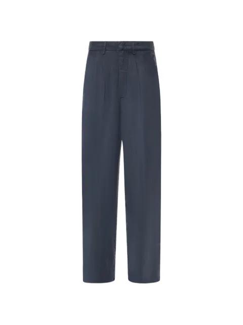pleated satin-finish trousers by DONDUP