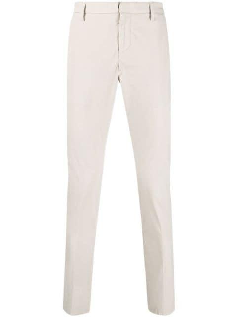 pressed-crease cotton chinos by DONDUP