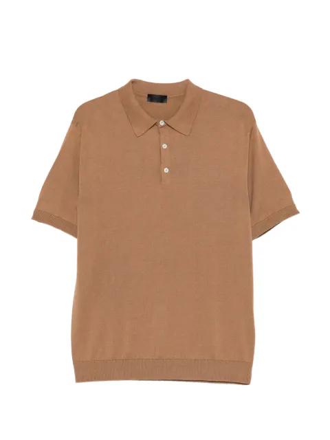 short-sleeve knitted polo shirt by DONDUP