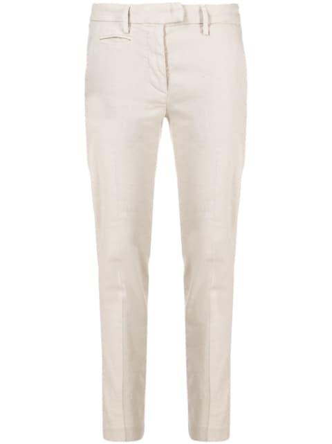 slim cropped trousers by DONDUP